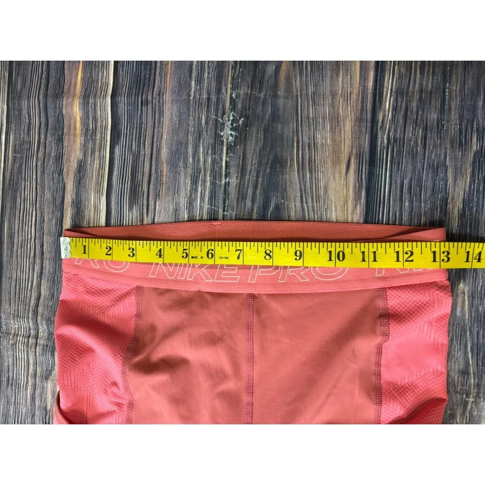 Nike Pro Dri-FIT High Waisted Leggings Womens M Red Rust Crop DX0063-655